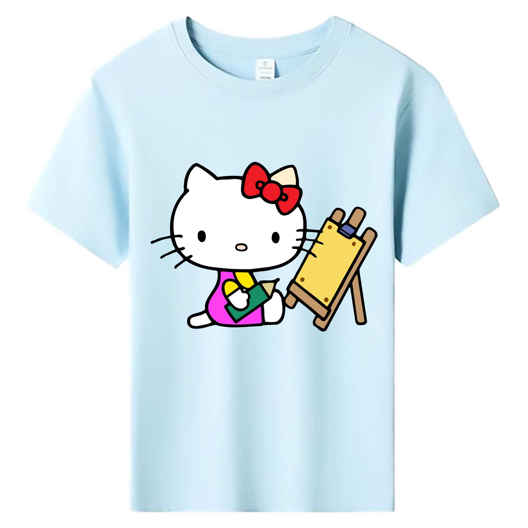 （画像用） Hello Kitty ハローキティ 綿100％キッズTシャツ（フロントプリント）